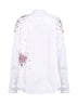 Camicia cocoon in popeline bianco con paillettes Firework