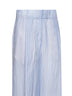 Light blue striped cupro wide-leg trousers