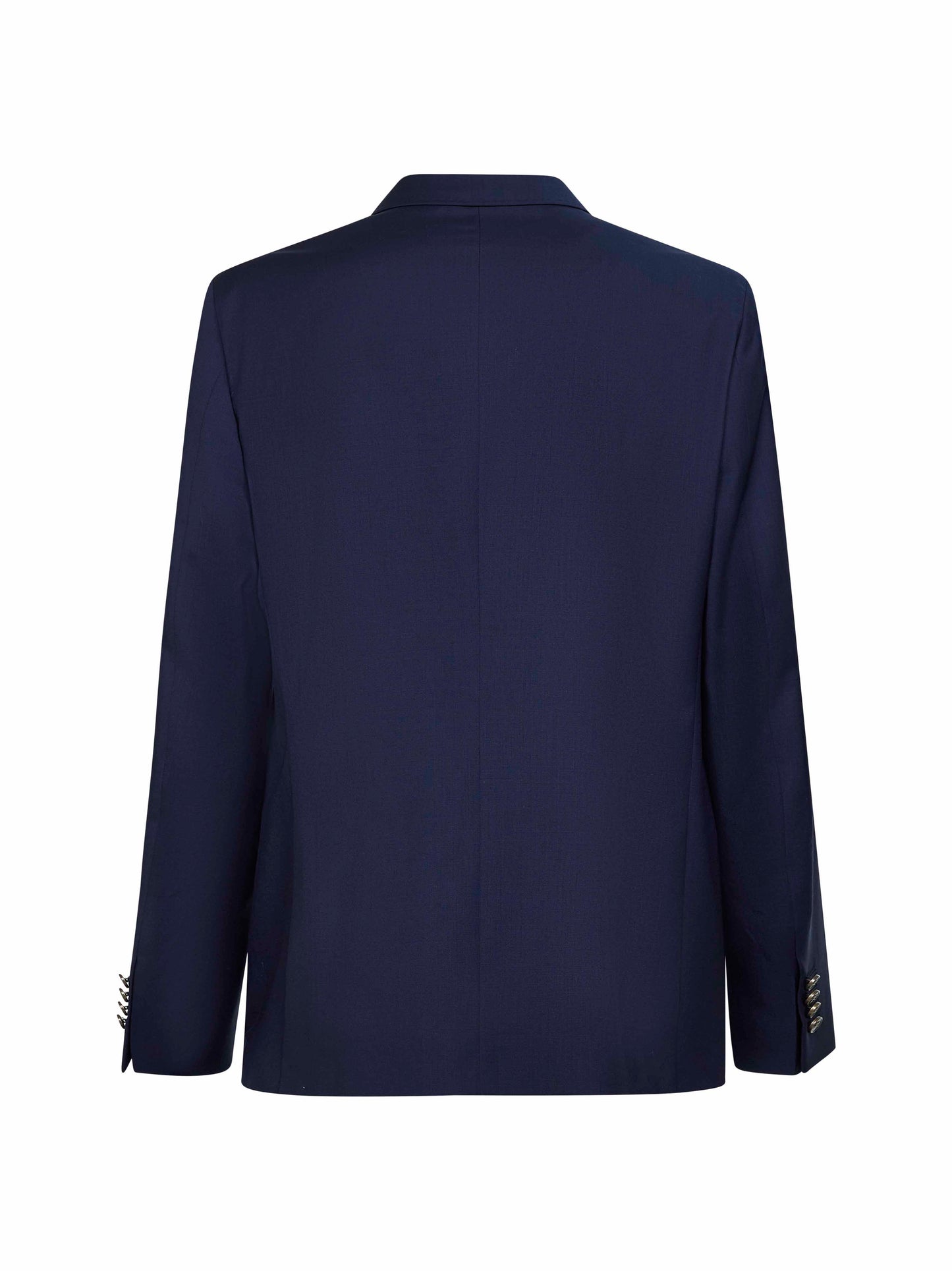 Blue wool single-breasted jacket