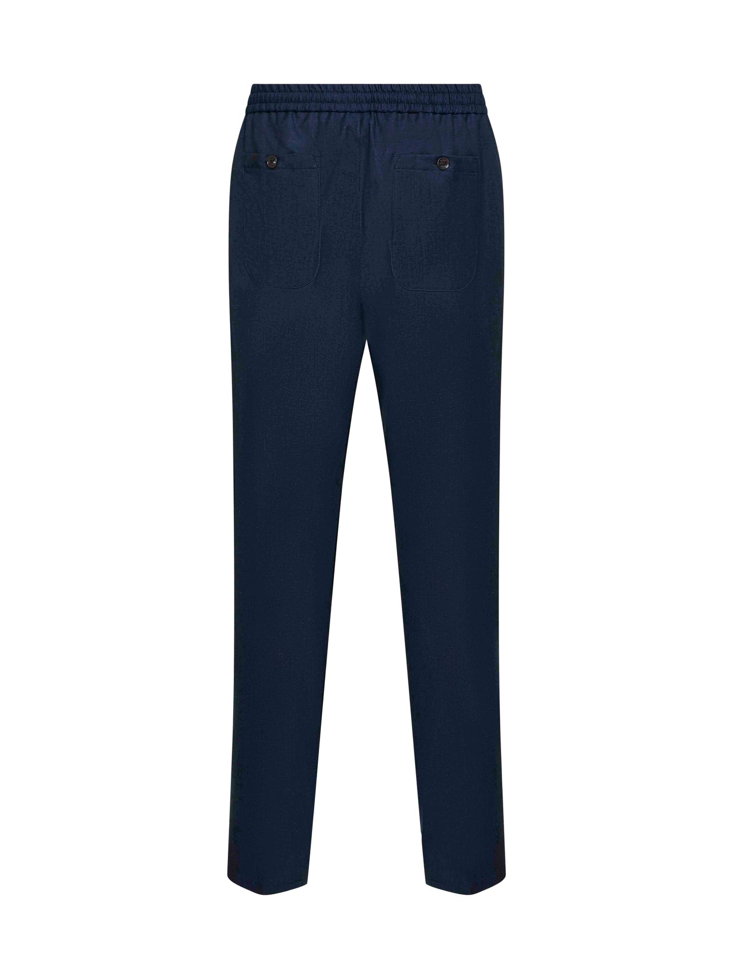 Pantaloni jogger in lana e lino blu