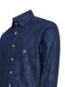 Camicia con logo in denim blu con motivo Paisley ramage