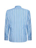 Light blue striped cotton shirt with Pegaso embroidery