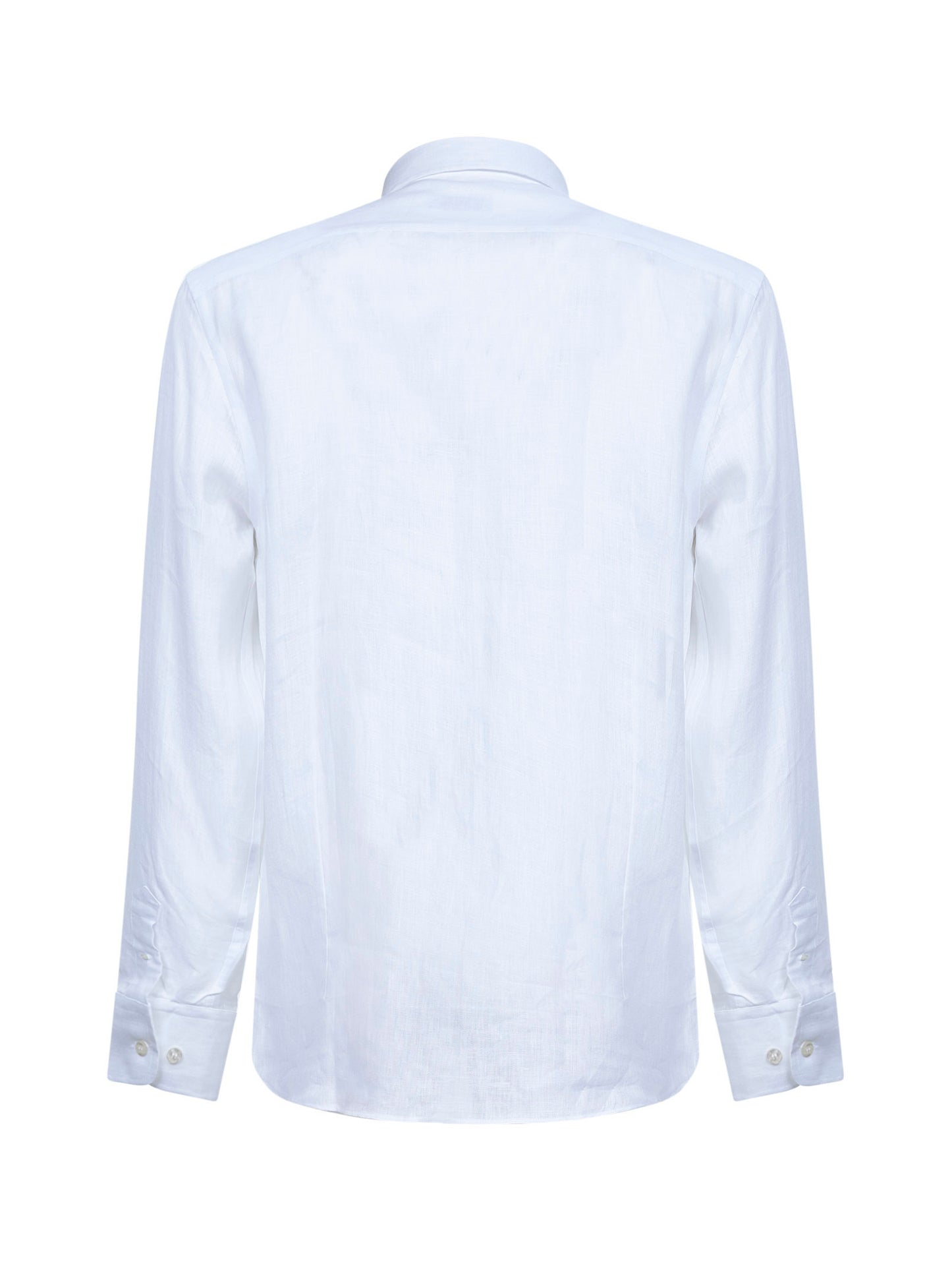 White linen shirt with Pegaso embroidery