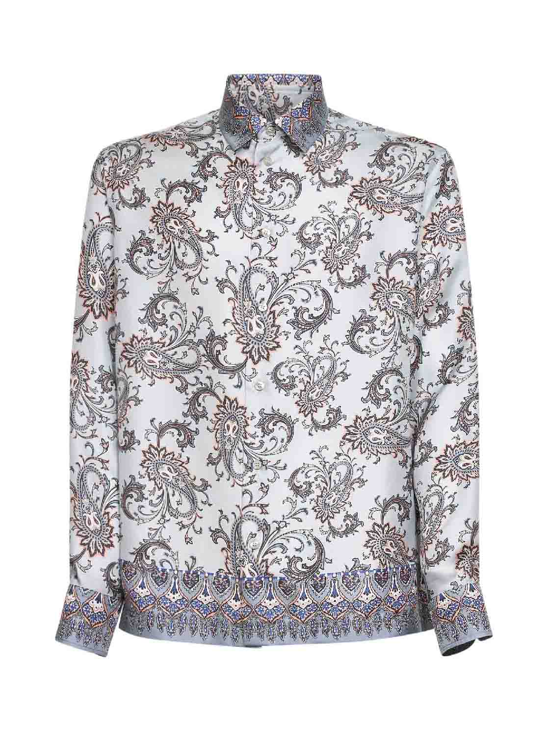Silk twil Paisley ramage-print shirt