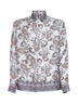 Silk twil Paisley ramage-print shirt