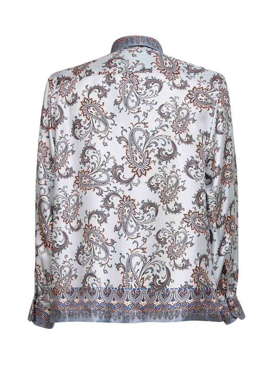 Silk twil Paisley ramage-print shirt
