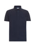 Blue cotton piquet polo shirt