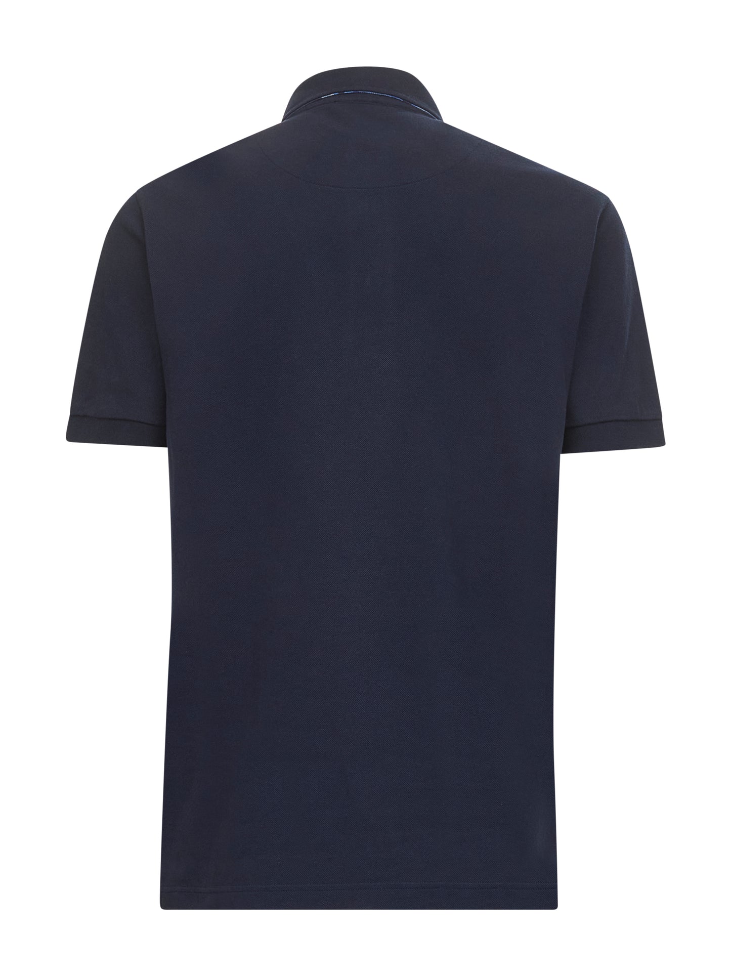 Blue cotton piquet polo shirt