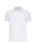 White cotton piquet polo shirt