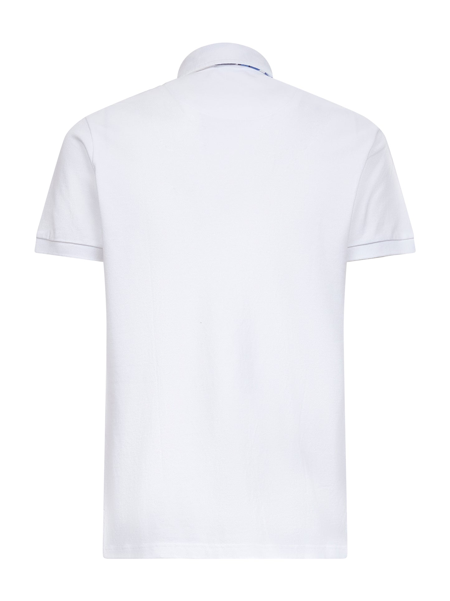 White cotton piquet polo shirt
