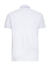 White cotton piquet polo shirt