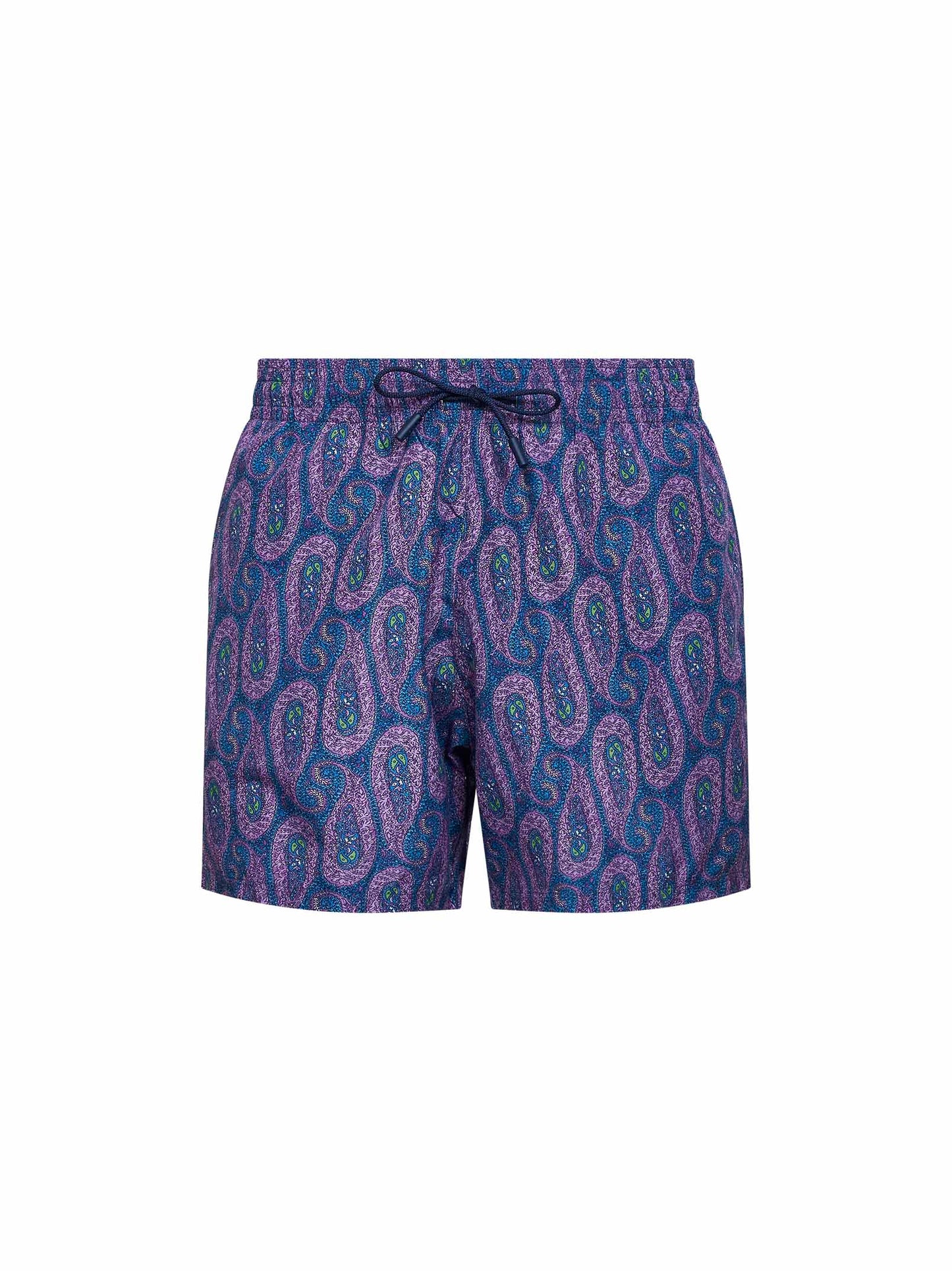 Purple floral Paisley-printed swim shorts