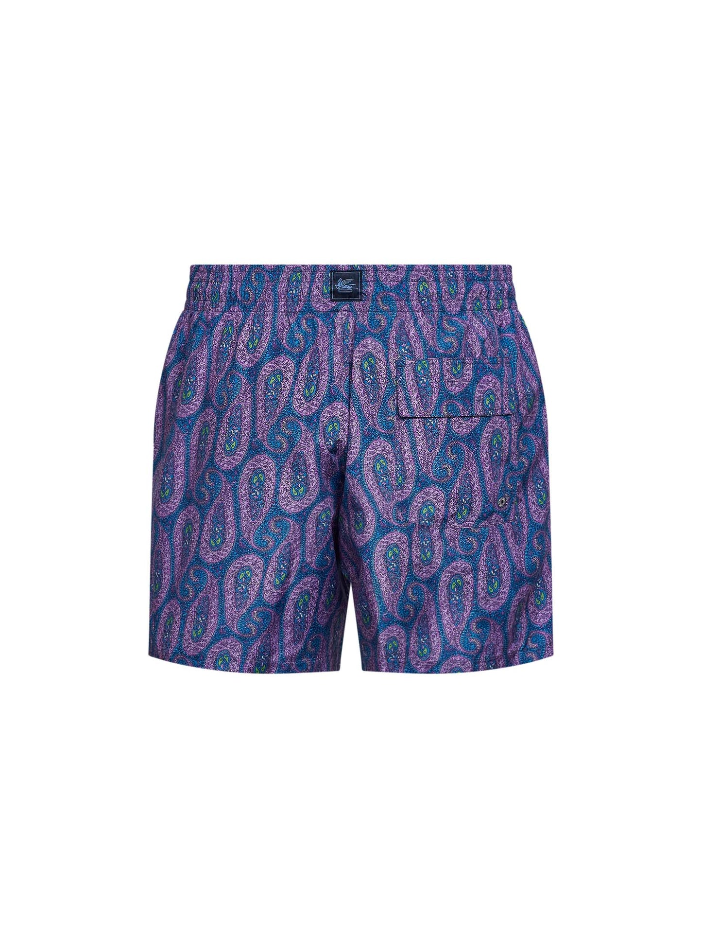Purple floral Paisley-printed swim shorts