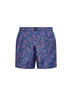 Purple floral Paisley-printed swim shorts