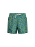 Green floral Paisley-printed swim shorts
