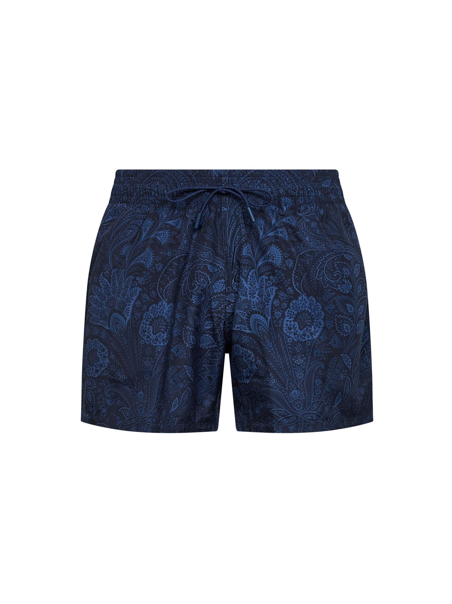 Blue floral Paisley-pattern swim shorts