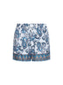 Powder blue Paisley ramage-printed swim shorts