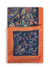 Blue cashmere blend Paisley-pattern scarf