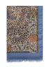 Sciarpa in misto cashmere azzurro polvere con motivo Paisley animalier