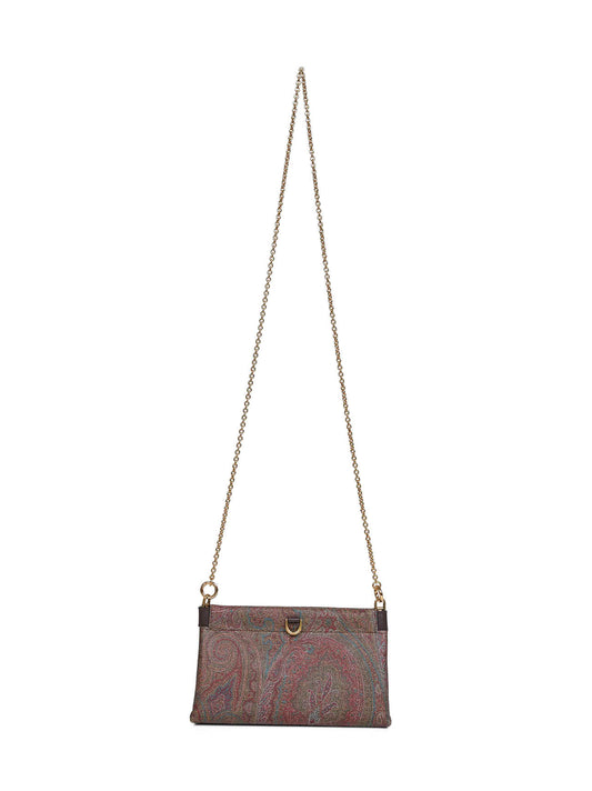 Brown Talk mini clutch bag
