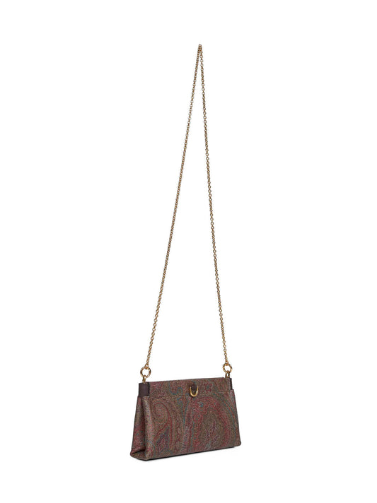 Brown Talk mini clutch bag