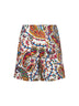 Shorts in cotone stretch bianco con motivo Paisley floreale