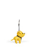 Yellow leather Ito dog-shaped charm