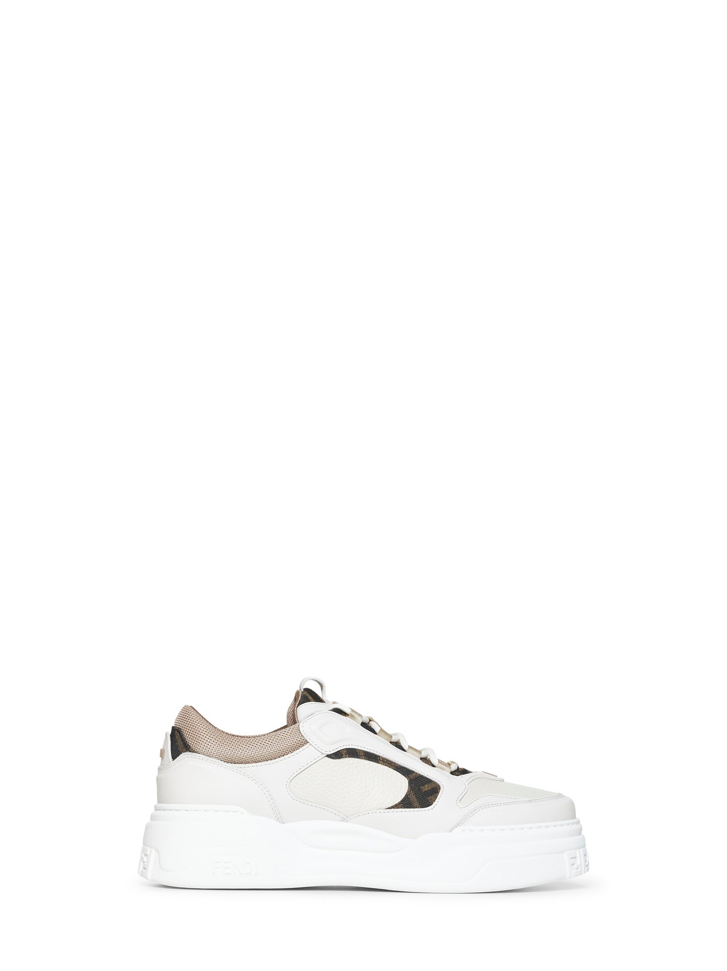 White leather Fendi Force sneakers