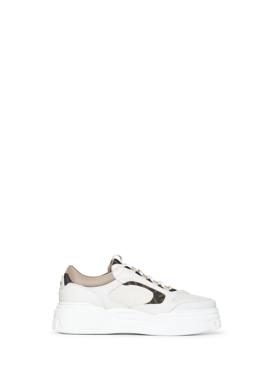 White leather Fendi Force sneakers