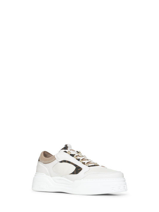 White leather Fendi Force sneakers