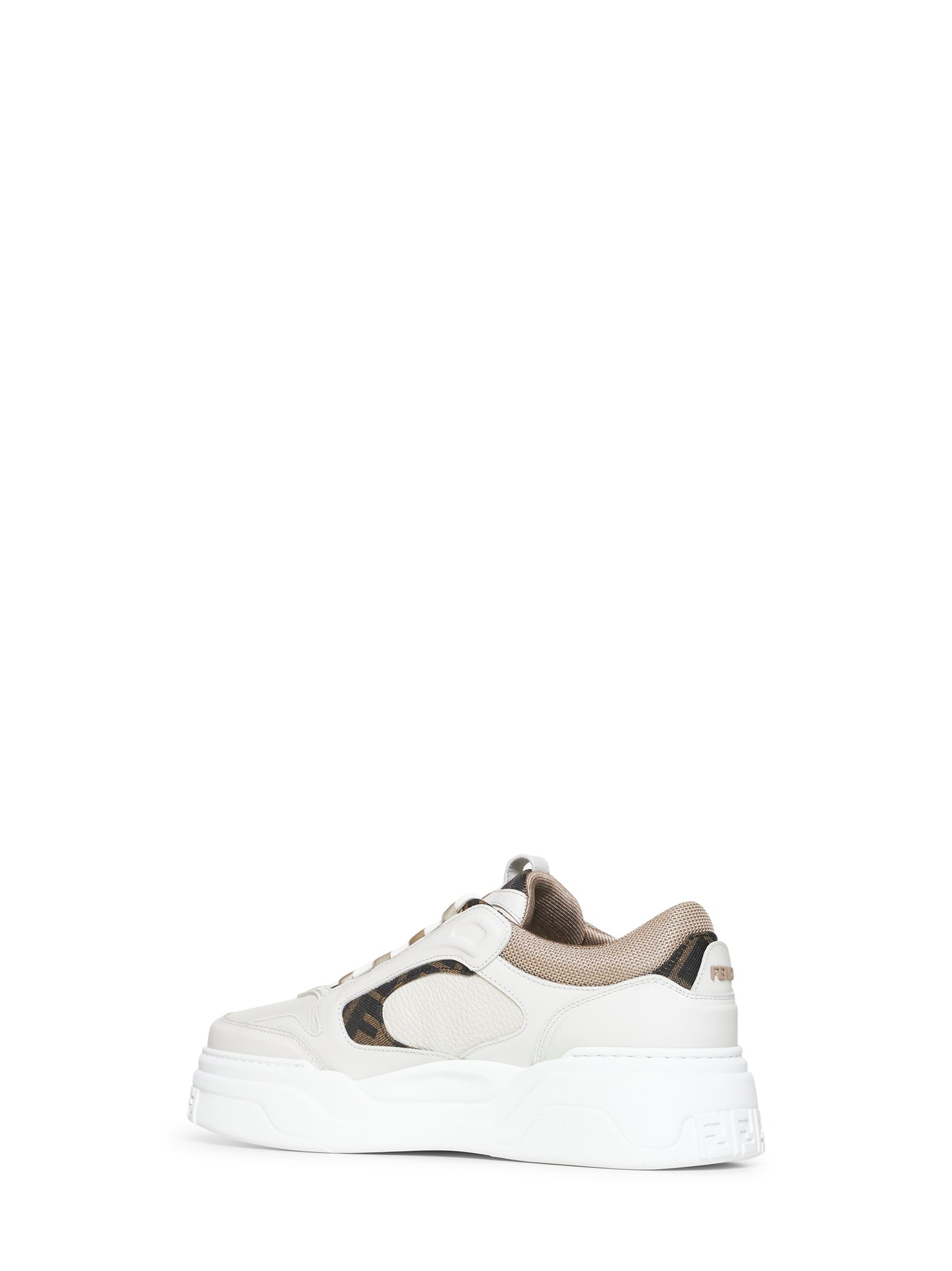 White leather Fendi Force sneakers