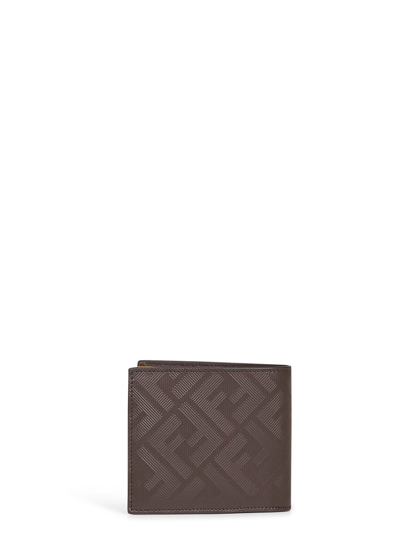 Brown leather Fendi Shadow wallet