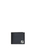 Compact black leather bi-fold wallet