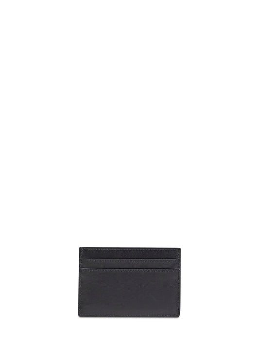 Portacarte Slim Squared FF in pelle nera