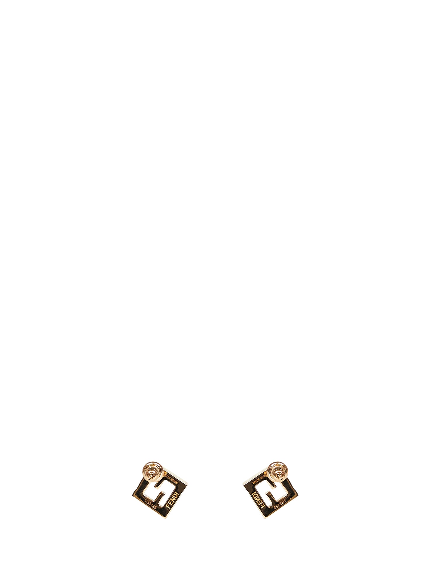 Gold Fendi Forever crystal-embellished earrings