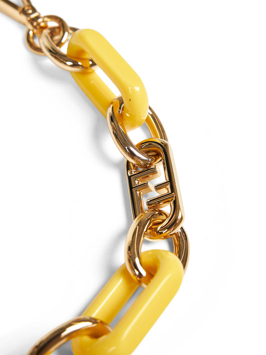 Tracolla a catena Mini Strap You oro e giallo