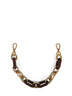 Gold and mahogany Mini Strap You chain shoulder strap