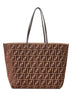 Brown Roll Large reversible shopper bag