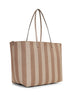 Reversible Pequin FF striped fabric shopper