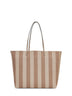Reversible Pequin FF striped fabric shopper