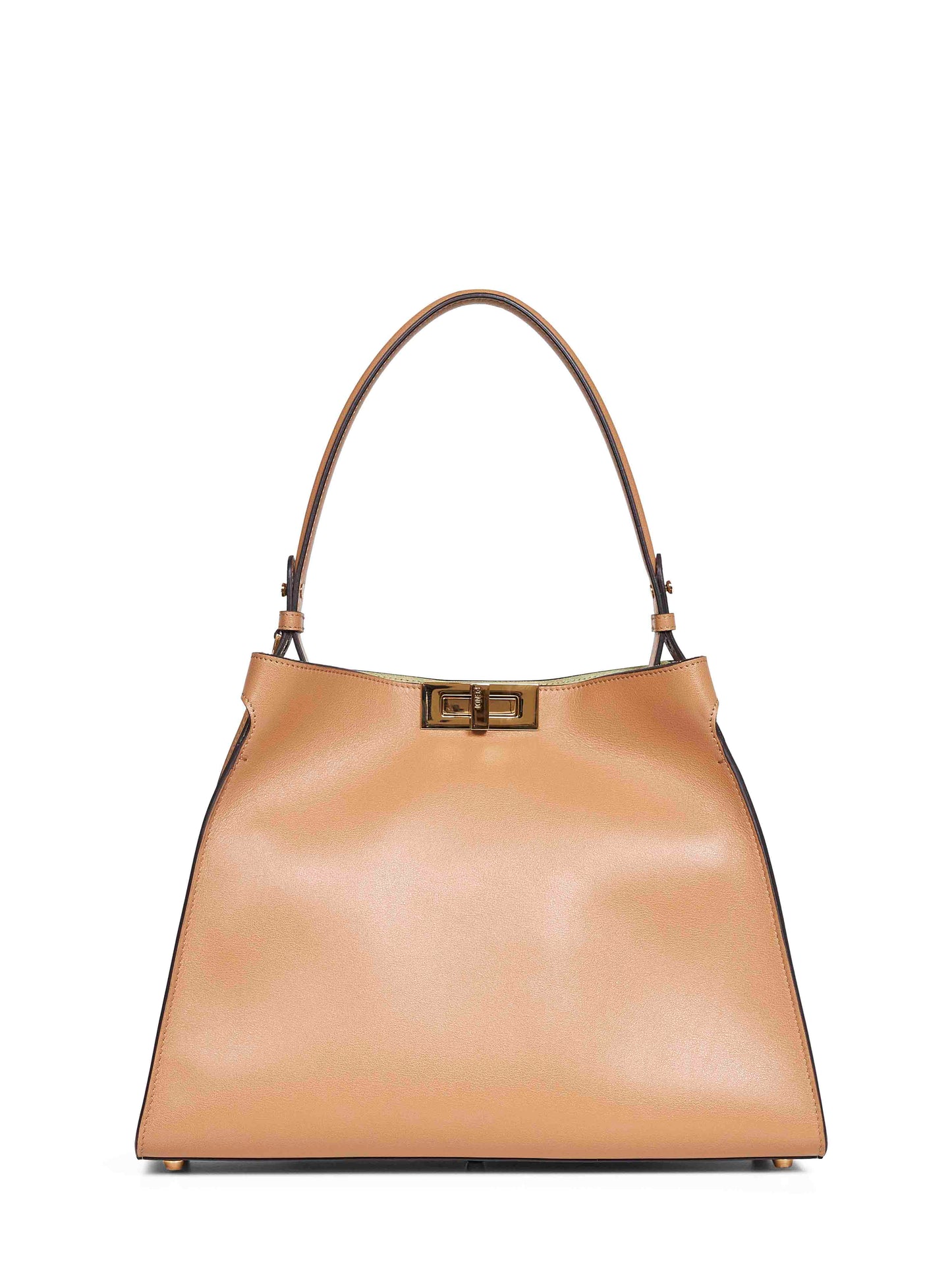 Borsa a mano Fendi Way Medium cappuccino e verde foresta