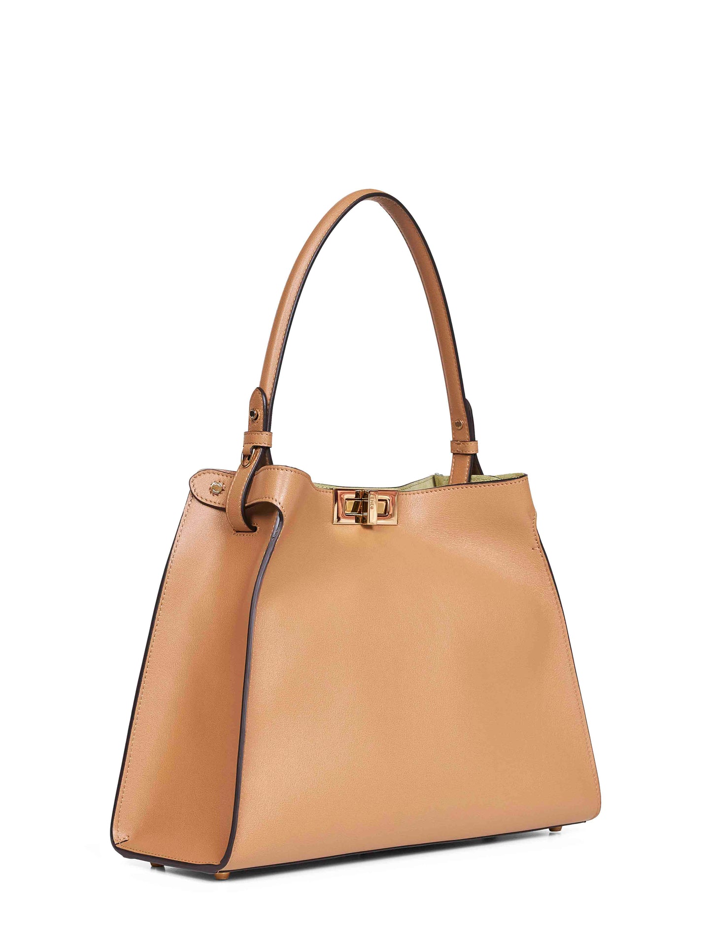 Borsa a mano Fendi Way Medium cappuccino e verde foresta