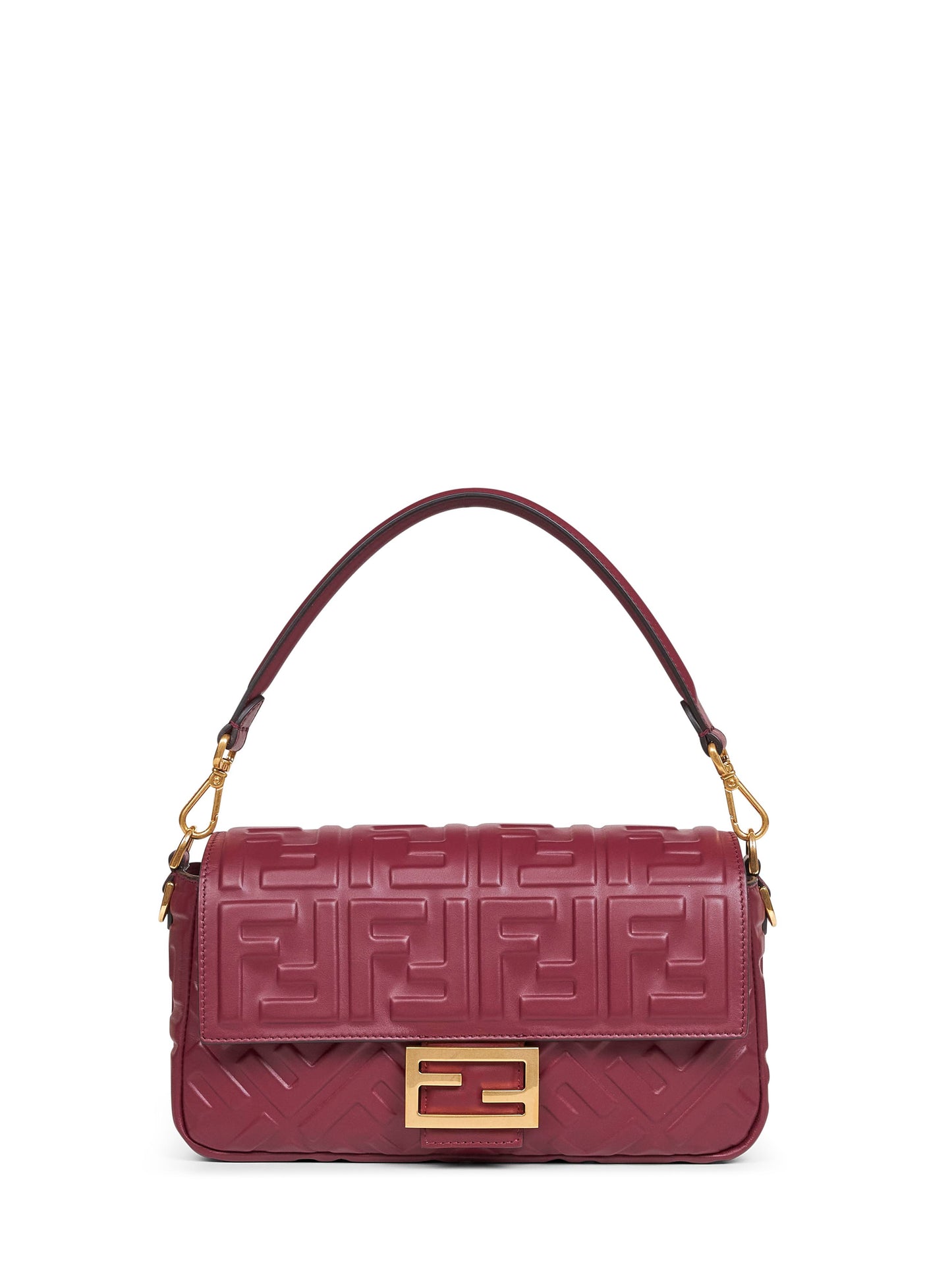 Burgundy Baguette shoulder bag