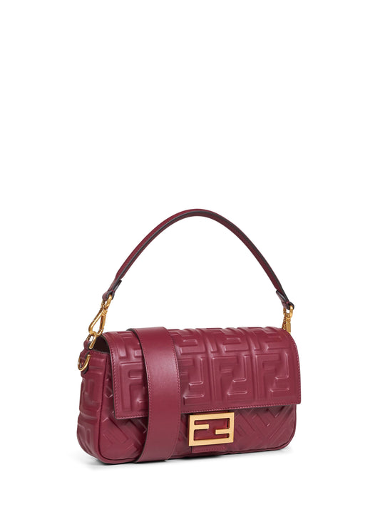 Burgundy Baguette shoulder bag