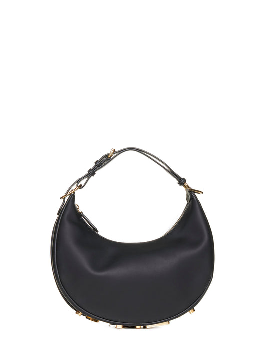 Fendigraphy black leather bag