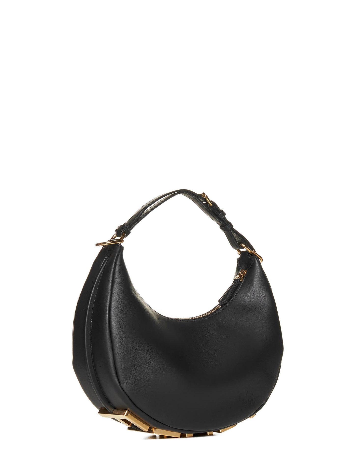 Fendigraphy black leather bag