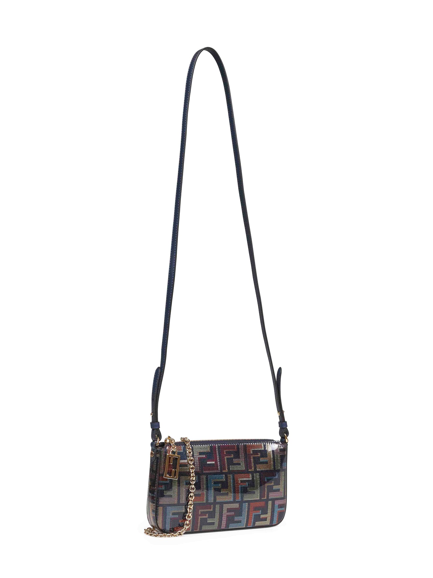 Pouch Baguette multicolore con catena