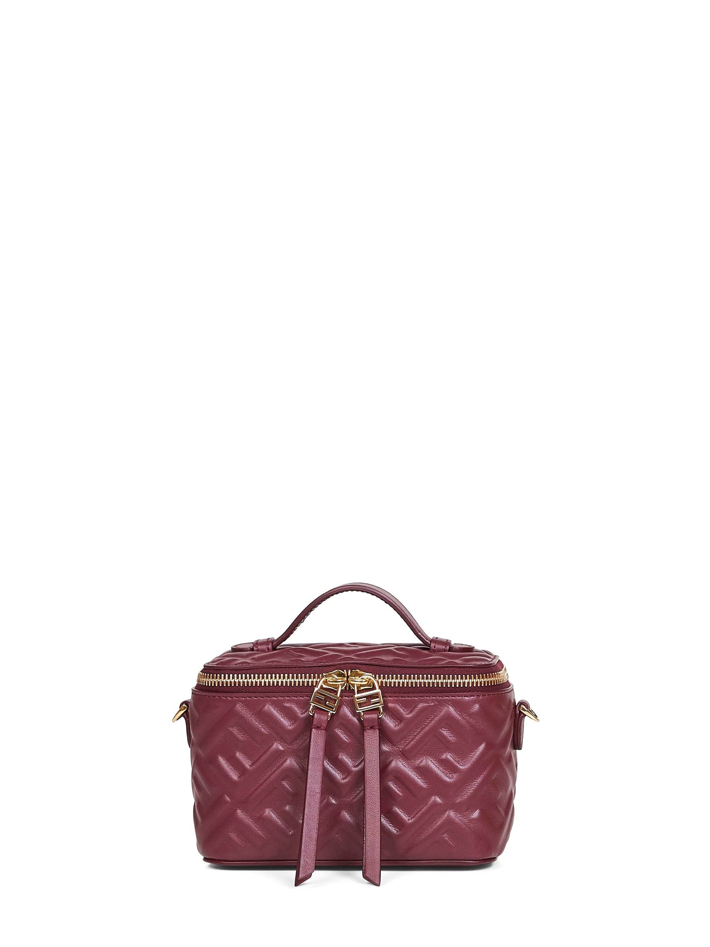 Burgundy Fendi Vanity mini bag