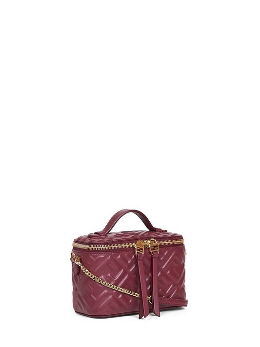 Burgundy Fendi Vanity mini bag