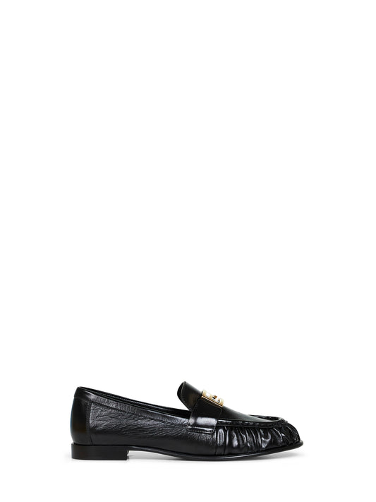 Black nappa leather Baguette loafers